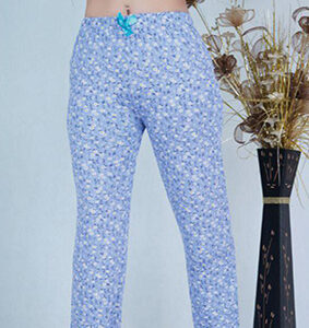 شلوار راحتی زنانه Altonay مدل آبی گل ریز