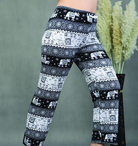 شلوار راحتی زنانه Altonay مدل فیل سیاه و سفید