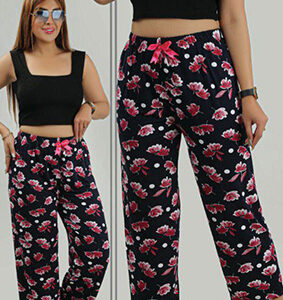 شلوار راحتی زنانه Altonay مدل گل دار مشکی