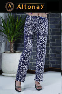 شلوار راحتی زنانه Altonay مدل پلنگی طوسی