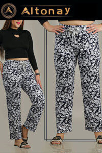 شلوار راحتی زنانه Altonay مدل گل ریز
